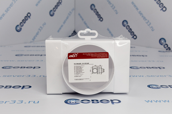 511ТФ10П, Соединитель Т-обр. пластик, плоских воздуховодов 55х110 с выходом на фланцевые воздухорасп_1