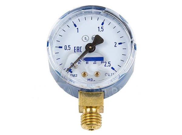 Манометр М12х1,5 кислородный 0-2,5 МПа