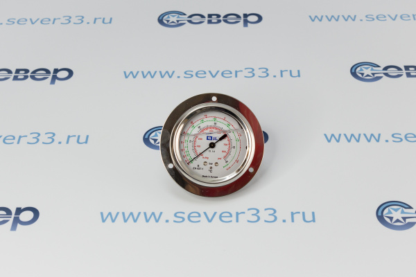 Манометр с глицерином, 63 мм. -1_+60 бар 1_4 SAE сзади, R410aR744_1