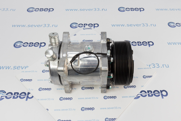 Компрессор кондиционера поршневой 5H14,12V,PV8, RC-U0805 выходы вертикальные (O-ring) 34_1