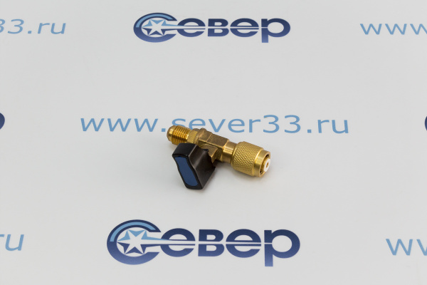 Переходник с R410 на R410 прямой с краном Value_1