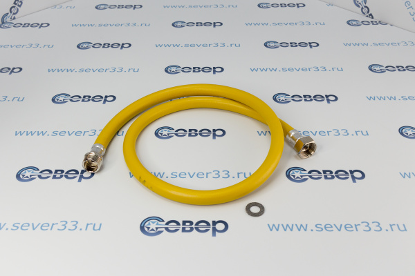 Подводка для газа полимерная 3_4 L-1,2м гш (желтая)_1