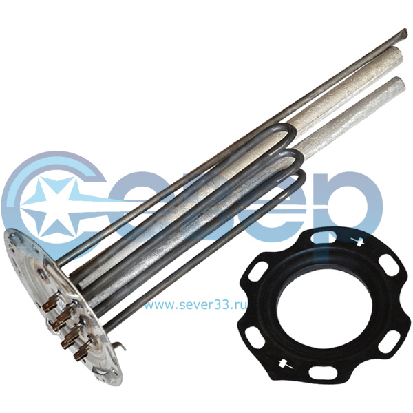 Тэн Аристон (Тип RCF) Original комплект с загибом, фланец пятиболтовый 171 мм 3 кВт 230В Нержавейка