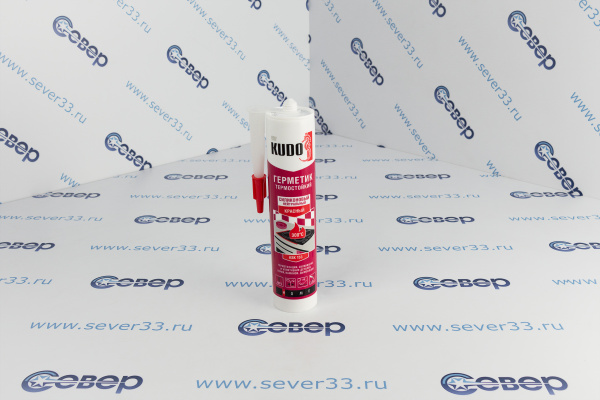Герметик силиконовый нейтральный высокотемп. Kudo KSК-153, 280мл, красный_1