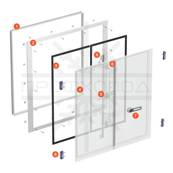 Распашные двустворчатые двери РДД (4)