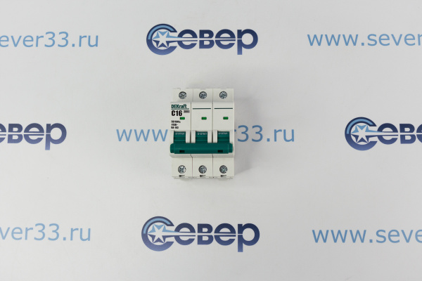 Выключатель автоматический Dekraft 3P C 16А ВА-103 6кА_1