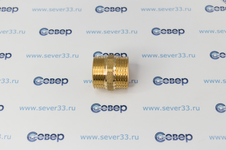 Ниппель, латунь, наружная резьба 1", желтый, RTP | Продажа, монтаж и обслуживание холодильного оборудования | Север33