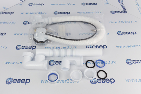 Сифон для ванн "Универсал" с автомат. сливом и переливом 600 мм (1/20) "ВИРПЛАСТ" | Продажа, монтаж и обслуживание холодильного оборудования | Север33