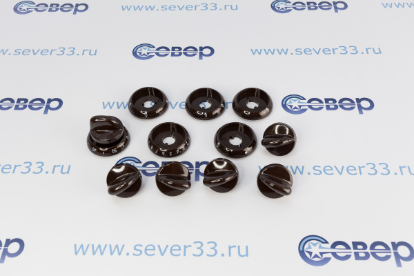 Набор ручек для газовой плиты GEFEST мод. 1200, 3200 (коричневые)_1