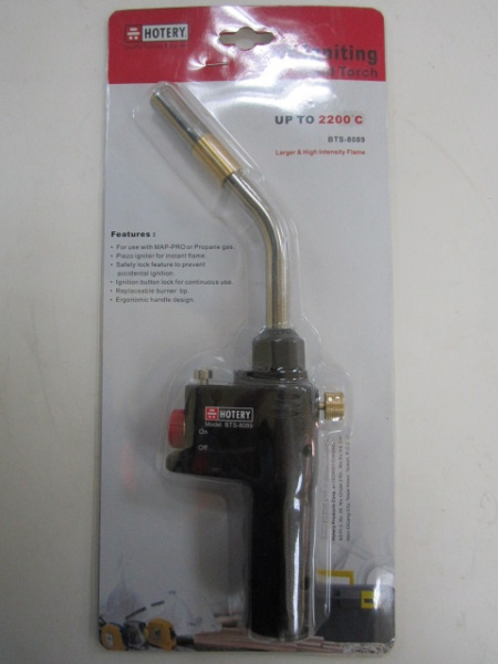 Горелка BTS-8089B(MAPP  газ без шланга с пьезоподжигом) Тайвань