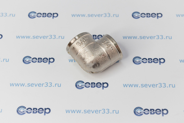 Угольник, латунь, внутренняя/внутренняя резьба 3/4"х90°, никель, RTP