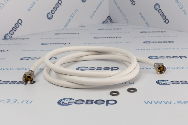 Подводка для газа полимерная 12 L-2,5 м гг (белая)_1