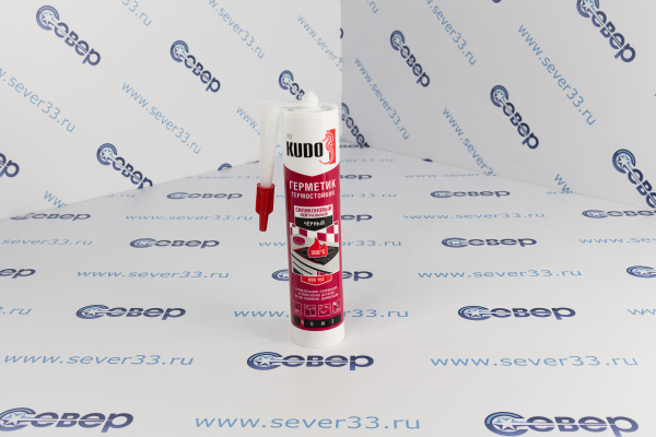 Герметик силиконовый нейтральный высокотемп. Kudo KSК-152, 280мл, черный_1
