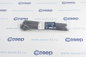 Стяжки нейлоновые 5x300 черный FORTISFLEX