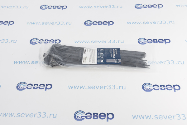 Стяжки нейлоновые 5x300 черный FORTISFLEX_1