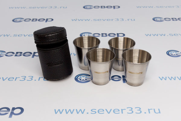 Рюмка СЛЕДОПЫТ 60 мл, в кожаной тубе 4 шт._2