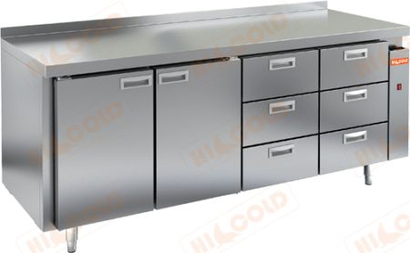 Морозильный стол HICOLD GN 1133/BT P, без агрегата, 2 двери, 6 ящиков (-18...-10°С) | Продажа, монтаж и обслуживание холодильного оборудования | Север33