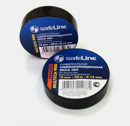 Изолента Safeline ПВХ черная 19мм 25м | Продажа, монтаж и обслуживание холодильного оборудования | Север33