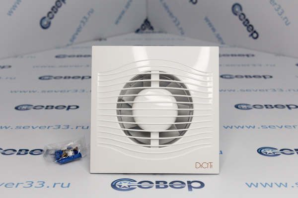 SLIM 4C, Вентилятор осевой вытяжной с обратным клапаном D 100_1e