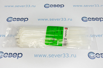 Стяжки нейлоновые 5x300 белый FORTISFLEX