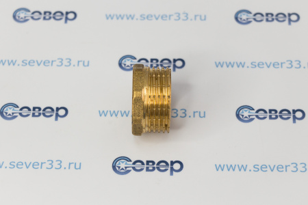 Футорка, латунь, внутренняя/наружная резьба 1"х3/4", желтый, RTP | Продажа, монтаж и обслуживание холодильного оборудования | Север33