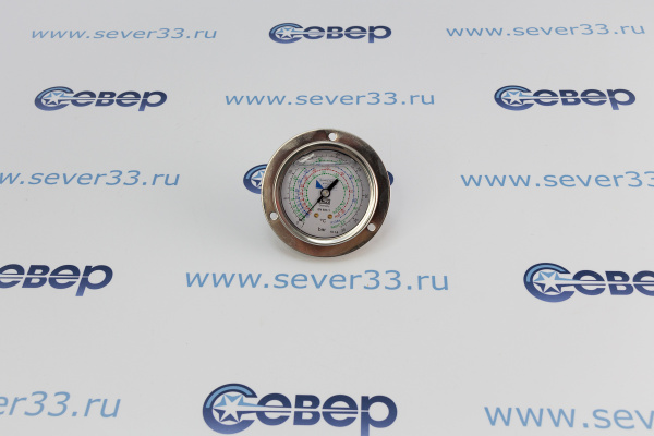 Манометр высокого давления с глицерином MG6F38 кр. диск спереди,¼ SAE-сзади_1