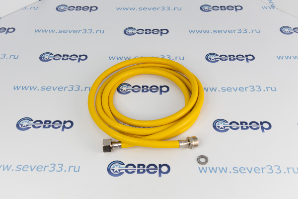Подводка для газа полимерная 12 L-2,5 м гш (желтая)_1
