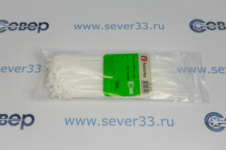 Стяжки нейлоновые 4x200 белый FORTISFLEX | Продажа, монтаж и обслуживание холодильного оборудования | Север33