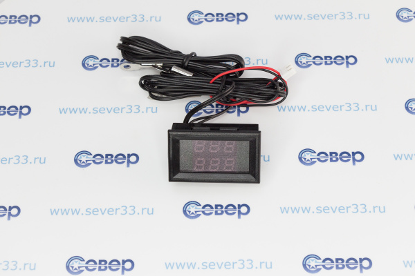 Термометр цифровой с двумя датчиками, крепление под винт М4, красно-синий_1