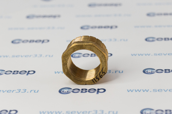 Футорка, латунь, внутренняянаружная резьба 1х34, желтый, RTP_3