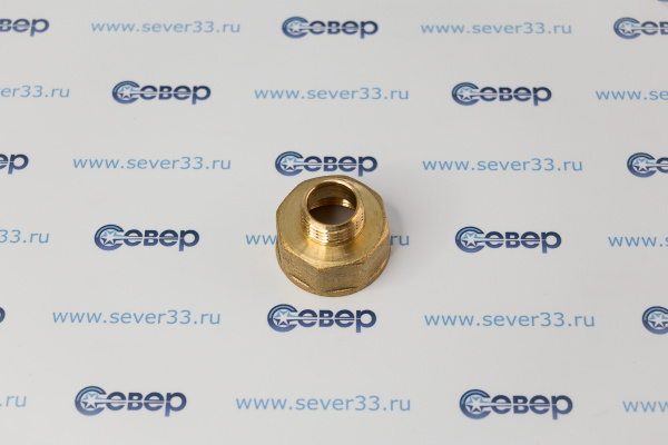 Переходник, латунь, внутренняя/наружная резьба 1"х1/2", желтый, RTP