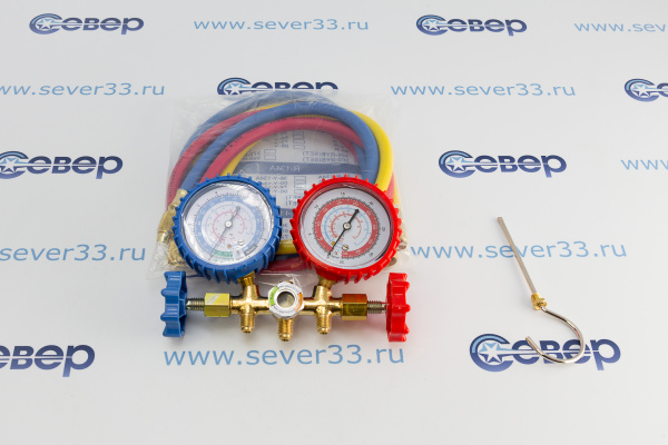 Коллектор двухвентильный CT-536 G (R-12, R-22, R-134, R-404) с шланг. 90 см. в компл._1