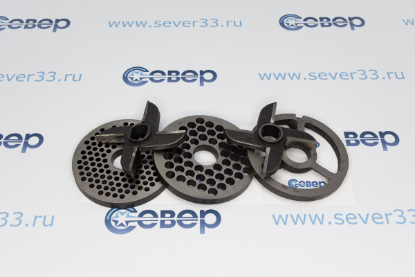 Комплект ножей для мясорубки МИМ-600 с буртом_1