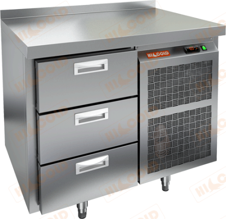 Холодильный стол HICOLD GN 3/BT, бок, 3 ящика (-18...-10°С) | Продажа, монтаж и обслуживание холодильного оборудования | Север33