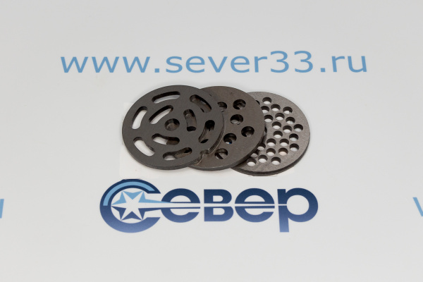 Комплект решеток (3шт) мясорубки Аксион, Бриз в упаковке_1