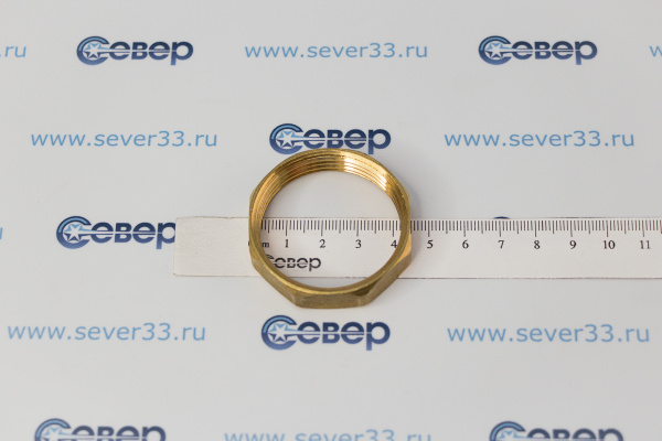 Контргайка, латунь 1 14, желтый, RTP_2