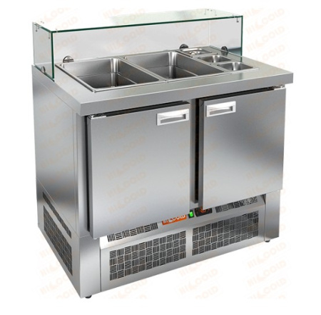 Стол холодильный для салатов (саладетта) HICOLD SLE3-11GN низкое стекло | Продажа, монтаж и обслуживание холодильного оборудования | Север33