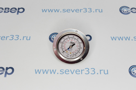 Манометр высокого давления с силиконом MS6F53 (R410, -45/+60) 1/4 SAE-сзади: кр.диск спереди, L&C | Продажа, монтаж и обслуживание холодильного оборудования | Север33