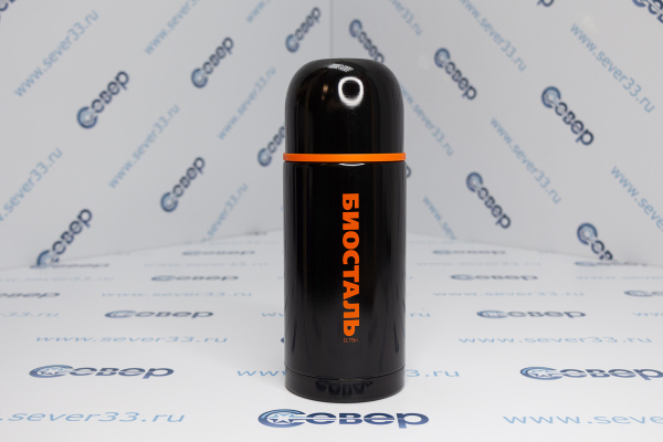 Термос Биосталь-СПОРТ с узкой горловиной, цв. черный, 0,75 л_1e