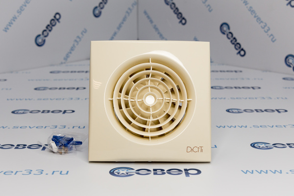 AURA 4C Ivory, Вентилятор осевой вытяжной с обратным клапаном D 100, декоративный_1e