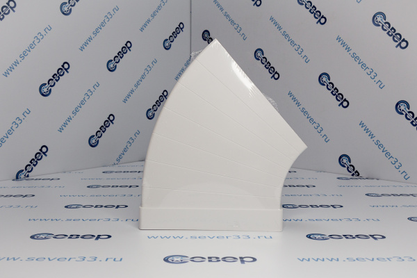 620КРП, Колено разноугловое горизонтальное пластик, 60х204_1e