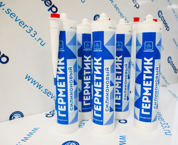 Герметик силиконовый универсальный прозрачный MARCON 310мл.