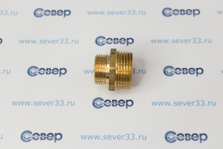 Ниппель переходной, латунь, наружная резьба 1"х3/4", желтый, RTP | Продажа, монтаж и обслуживание холодильного оборудования | Север33