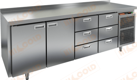 Холодильный стол HICOLD GN 1133/BT, бок, 6 ящиков, 2 двери (-18...-10°С) | Продажа, монтаж и обслуживание холодильного оборудования | Север33