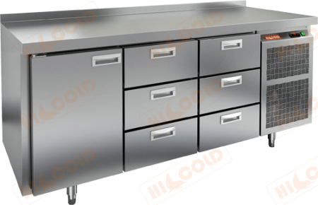 Холодильный стол HICOLD BN 133/BT, бок, 6 ящиков, 1 дверь (-18...-10°С) | Продажа, монтаж и обслуживание холодильного оборудования | Север33