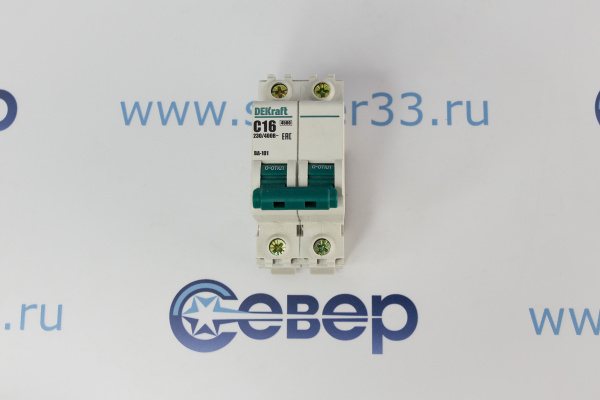Выключатель автоматический двухполюсный 16А С ВА-101 4.5кА_1
