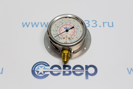 Манометр с глицерином, 63 мм. -1/+10 бар (1/4" SAE с низу, R404a/R407c/ R134a) | Продажа, монтаж и обслуживание холодильного оборудования | Север33