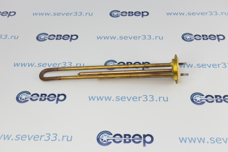 ТЭН RF 1300W, TW PREMIUM, медь, Ø64мм, М4, клеммы под разъем, L305мм, латунный фланец, 220V | Продажа, монтаж и обслуживание холодильного оборудования | Север33