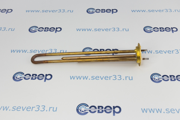 ТЭН RF 1300W, TW PREMIUM, медь, Ø64мм, М4, клеммы под разъем, L305мм, латунный фланец, 220V_2