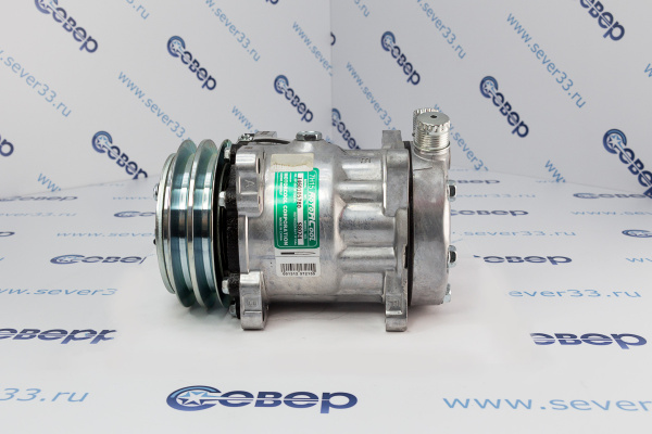 Компрессор кондиционера поршневой Sanden 7H15,12V,А2, RC-U0811 выходы вертикальные (O-ring) 34-78_1